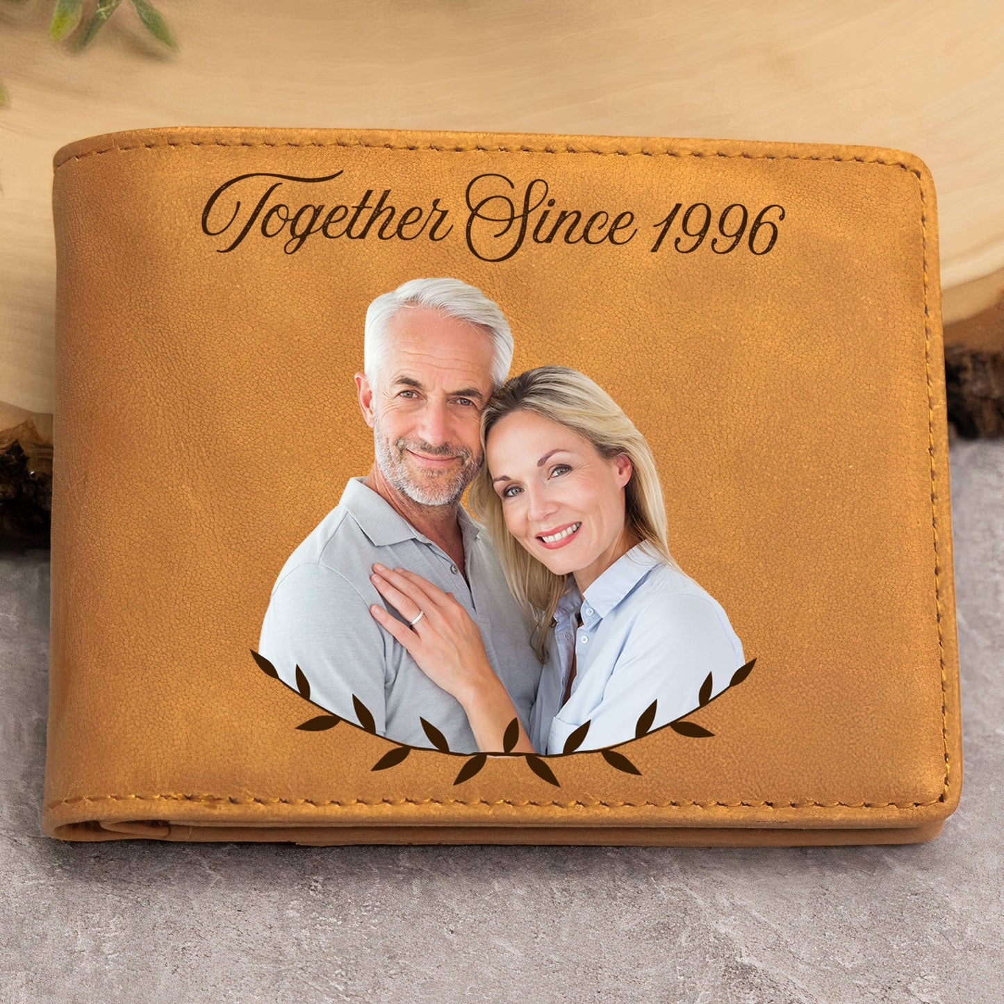 To My Husband Here's A Wallet To Remind You - Personalized Photo Leather Wallet