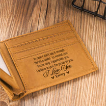 To My Husband Here's A Wallet To Remind You - Personalized Photo Leather Wallet