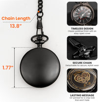 To My Husband I Wish I Could Turn Back The Clock Gift For Him - Personalized Pocket Watch