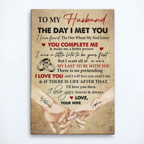 To My Husband The Day I Met You - Personalized Wrapped Canvas