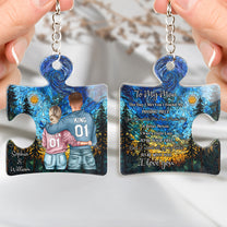 To My Man I Found My Missing Piece Gift For Him - Personalized Acrylic Keychain