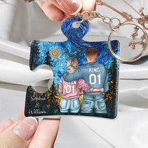 To My Man I Found My Missing Piece Gift For Him - Personalized Acrylic Keychain