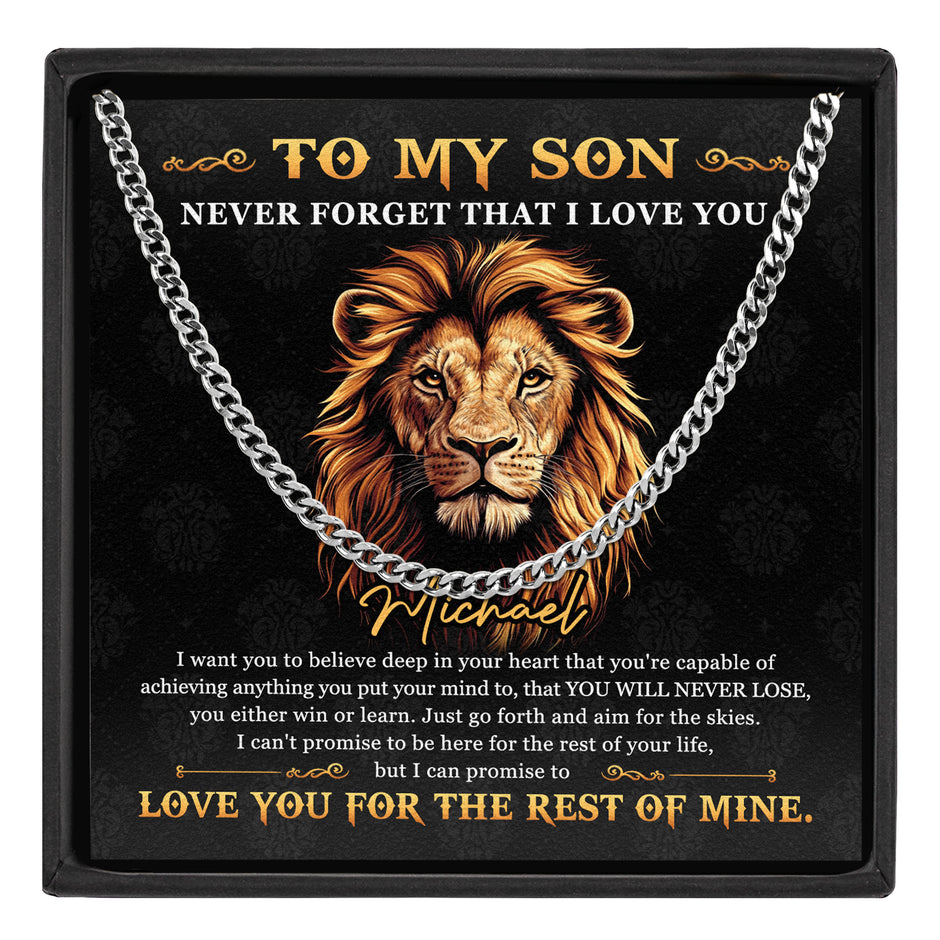 To My Son Gift From Mom/Dad - Personalized Men's Cuban Link Chain ...