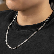 To My Son Gift From Mom/Dad - Personalized Men's Cuban Link Chain