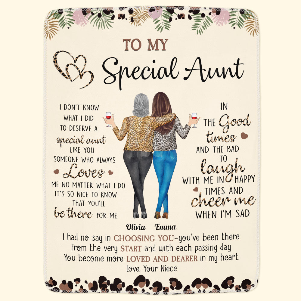To My Special Aunt You'll Be There For Me - Personalized Blanket