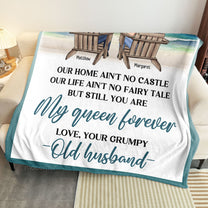 To My Wife Gifts Our Home Ain't No Castle - Personalized Blanket