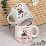 To My Wife I Love You Reminder Gifts - Personalized Marble Mug