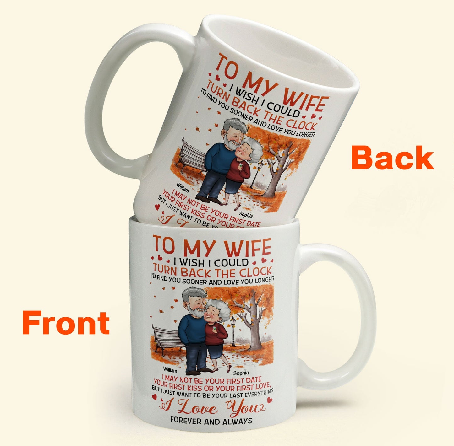 To My Wife I Wish I Could Turn Back The Clock - Personalized Mug