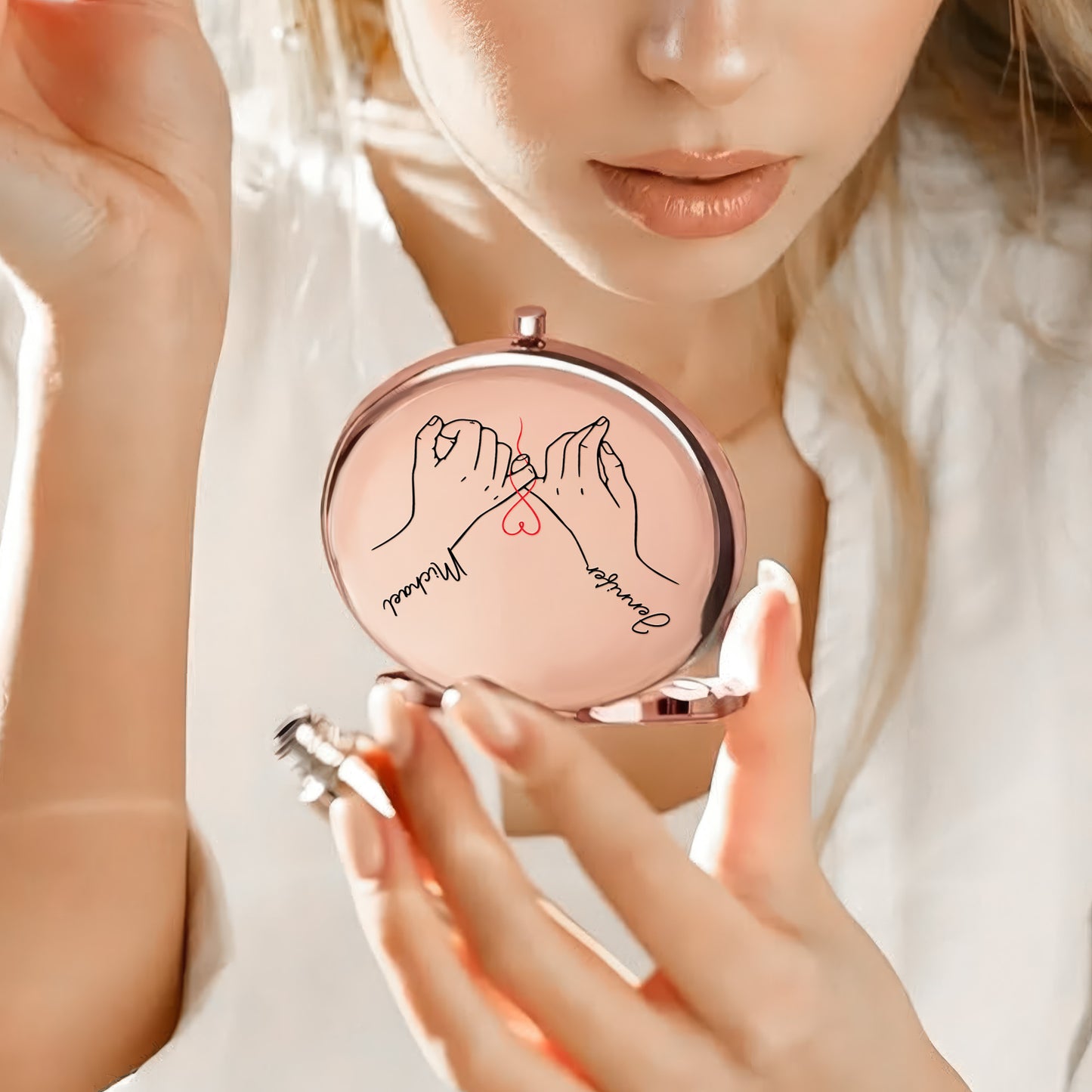 To My Wife Never Forget That I Love You - Personalized Compact Mirror