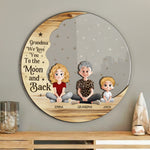 To The Moon And Back - Personalized Wood And Acrylic Wall Art
