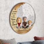 To The Moon And Back - Personalized Wood And Acrylic Wall Art