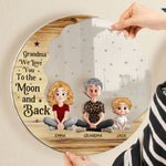 To The Moon And Back - Personalized Wood And Acrylic Wall Art