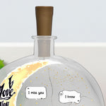 To The Moon & Back – Pet Memorial Keepsake - Personalized Round Flat Bottle Light