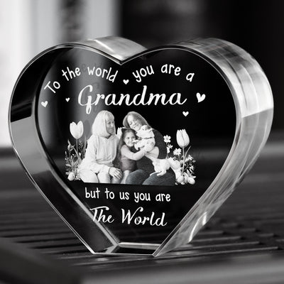 To The World You Are A Grandma - Custom 2D Crystal Photo