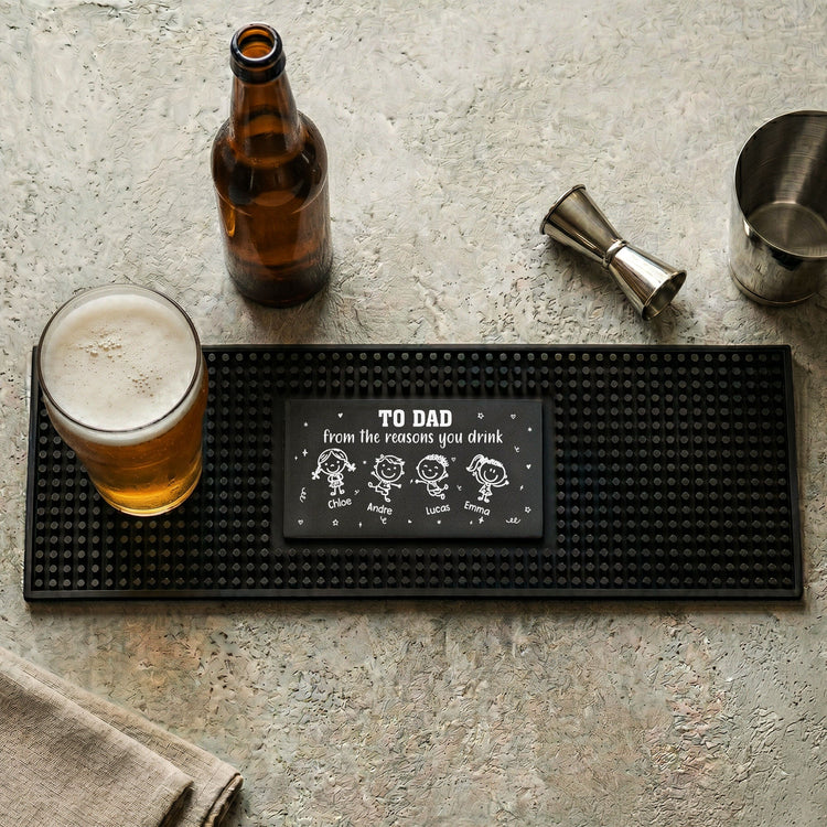 To-Dad,-Papa-From-The-Reason-You-Drink-Personalized-Bar-Mat-1