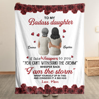 To My Daughter Gift From Mom If Fate Whispers To You - Personalized Blanket
