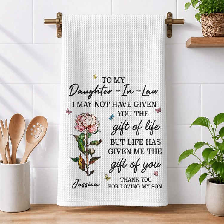 To-My-Daughter-In-Law-Gift-For-Daughter-In-Law,-Flower-Lover-Personalized-Kitchen-Towel-1
