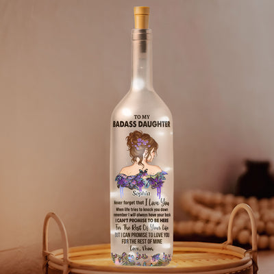 To My Daughter Remember That I Love You - Personalized Bottle Lamp
