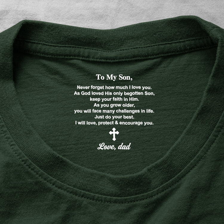 To-My-Son-As-God-Loved-His-Only-Begotten-Son-Gift-For-From-Mom,-Dad-Personalized-Shirt