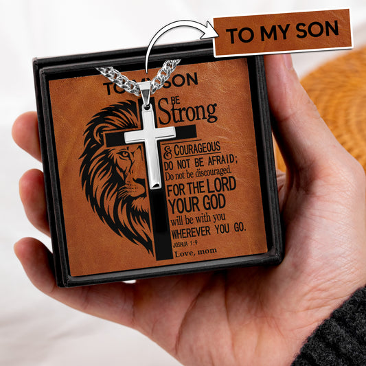 To-My-Son-Be-Strong-&-Courageous-Bible-Verse-Personalized-Necklace-1