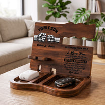 To-My-Son-Stay-Strong,-Trust-Yourself-From-Dad,-Mom-Personalized-Desk-Organizer-3