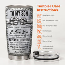 To-My-Son-Stay-Strong,-Trust-Yourself-From-Dad,-Mom-Personalized-Tumbler-4