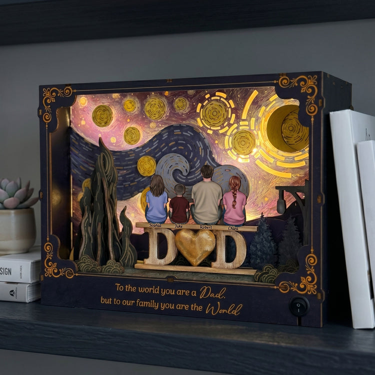 To-Our-Family-You-Are-The-World-Fathers-Day-Gift-For-Dad-Husband-Personalized-DIY-Book-Nook-Kit-6