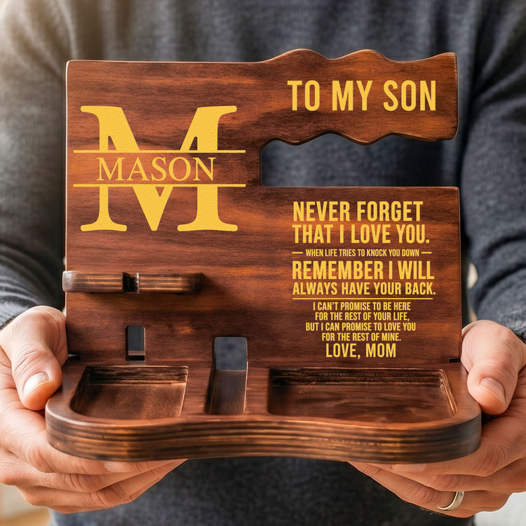 To-Son-Never-Forget-That-I-Love-You-From-Mom,-Dad-Personalized-Desk-Organizer-4