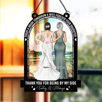 Today A Bride Forever Your Daughter - Personalized Window Hanging Suncatcher Ornament