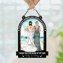 Today A Bride Forever Your Daughter - Personalized Window Hanging Suncatcher Ornament