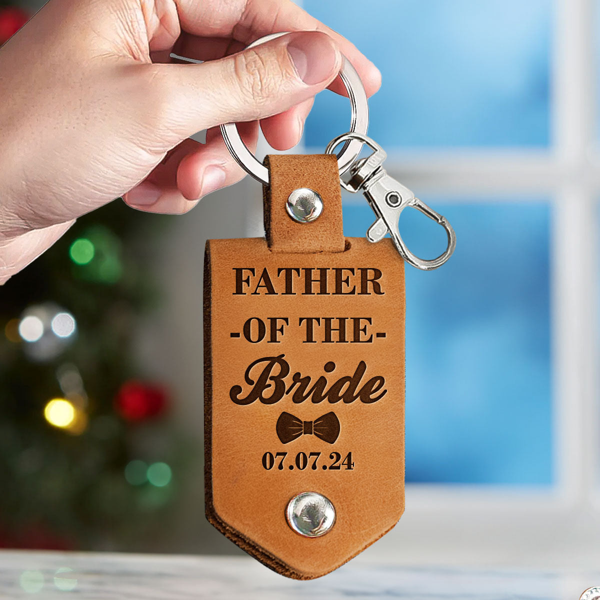 Today Is A Bride Forever Your Little Girl - Personalized Leather Photo Keychain