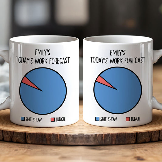 Today's Work Forecast Sh*T Show - Personalized Mug