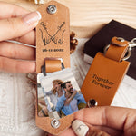 Together Forever - Personalized Leather Photo Keychain