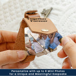 Together Forever - Personalized Leather Photo Keychain