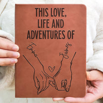 Together In Life, Love & Adventures - Personalized Leather Journal