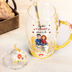 Together Is Our Favorite Place To Be - Personalized Enamel Flower Tea Cup