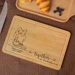Together Is Our Favorite Place To Be - Personalized Engraved Wooden Cutting Board