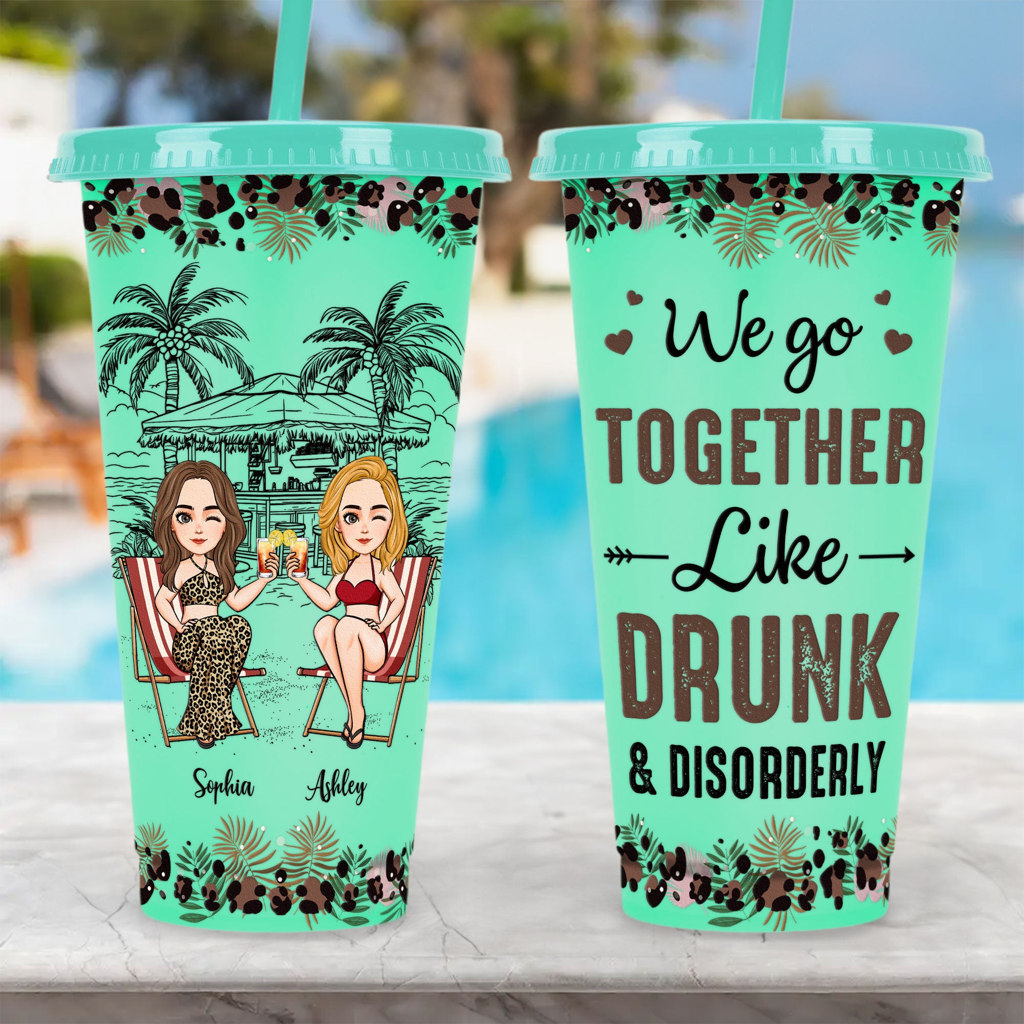 Together Like Drunk & Disorderly - Personalized Color Changing Cup