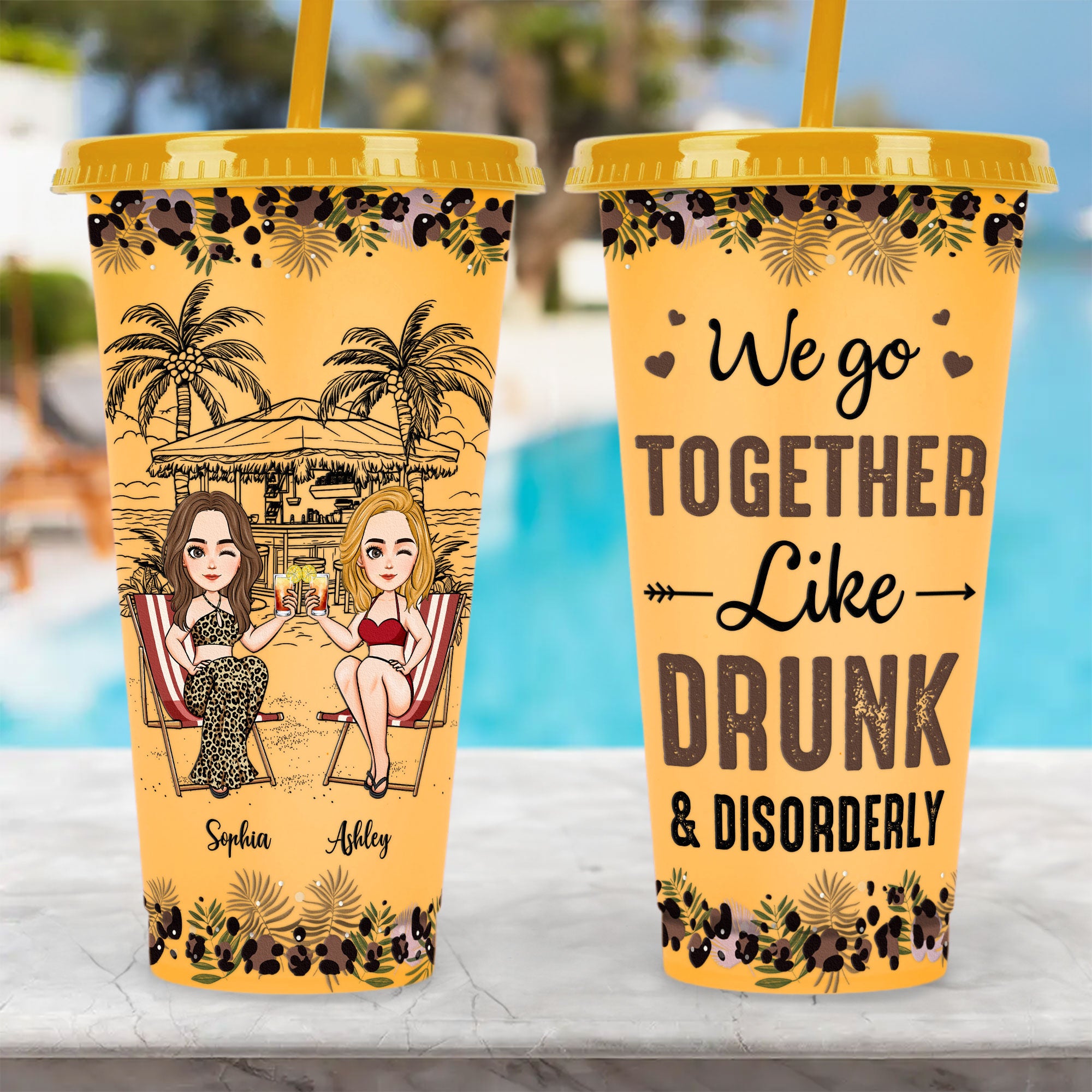 Together Like Drunk & Disorderly - Personalized Color Changing Cup