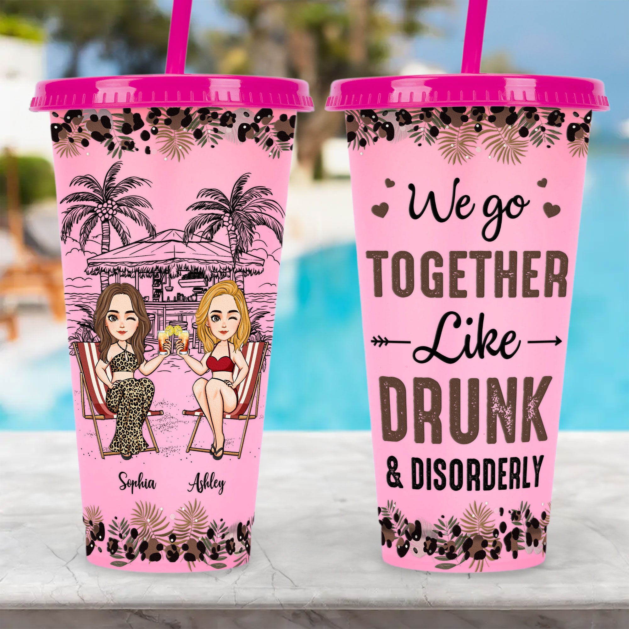 Together Like Drunk & Disorderly - Personalized Color Changing Cup
