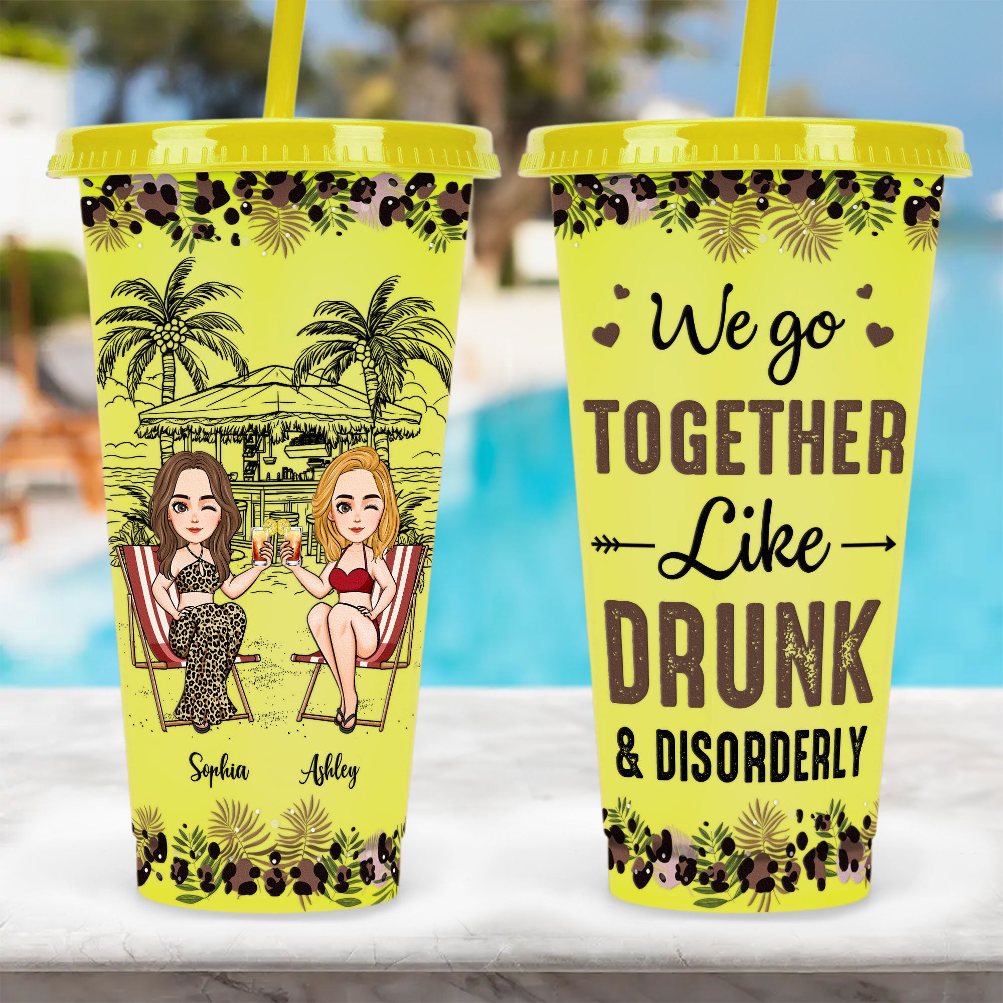 Together Like Drunk & Disorderly - Personalized Color Changing Cup