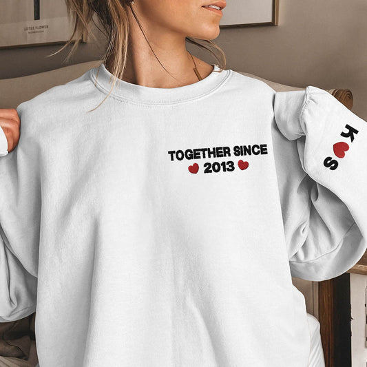 Together Since - Personalized Embroidered Sweatshirt