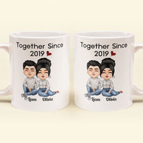 Together Since - Personalized Mug - Anniversary, Valentine's Day Gift For Spouse, Husband, Wife, Lovers, Girlfriend, Boyfriend