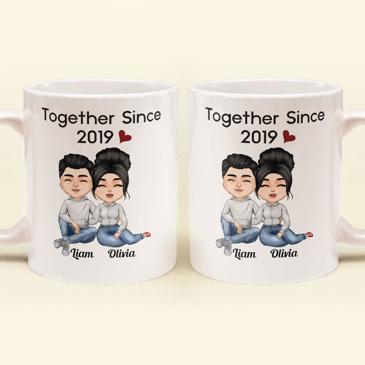 Together Since - Personalized Mug - Anniversary, Valentine's Day Gift For Spouse, Husband, Wife, Lovers, Girlfriend, Boyfriend