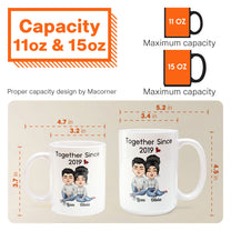 Together Since - Personalized Mug - Anniversary, Valentine's Day Gift For Spouse, Husband, Wife, Lovers, Girlfriend, Boyfriend