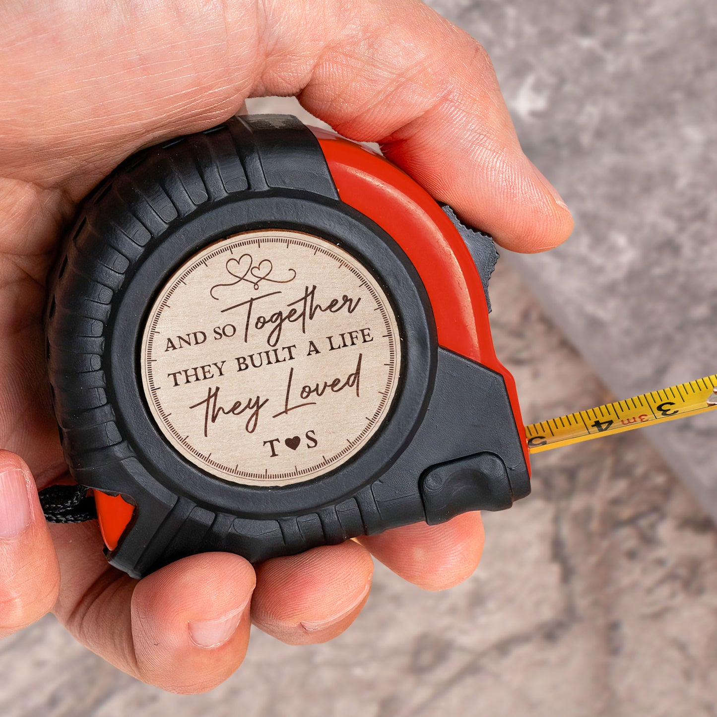 Together They Built A Life They Loved Couple Gift - Personalized Tape Measure