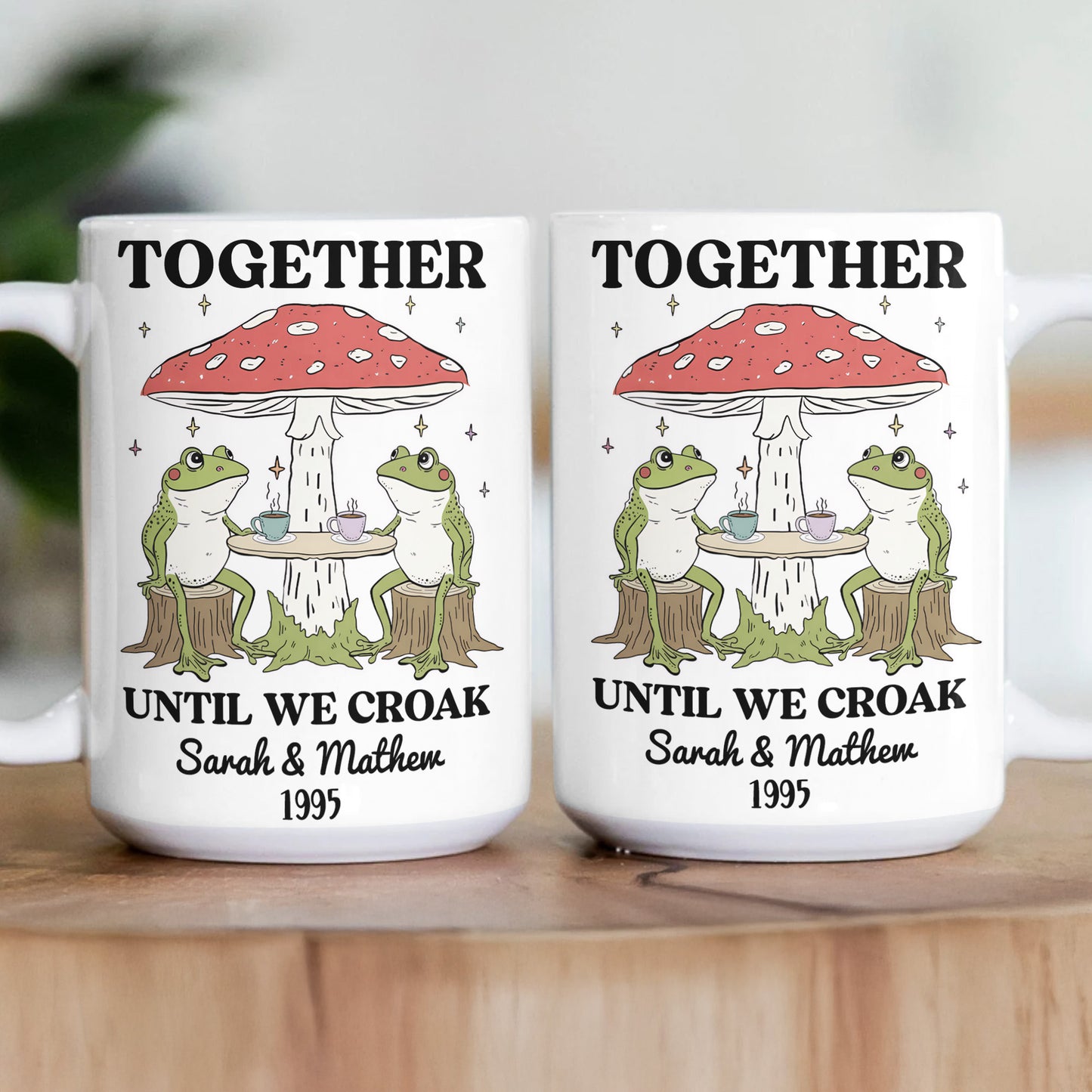 Together Until We Croak Vintage Frog Gift For Him/Her - Personalized Mug