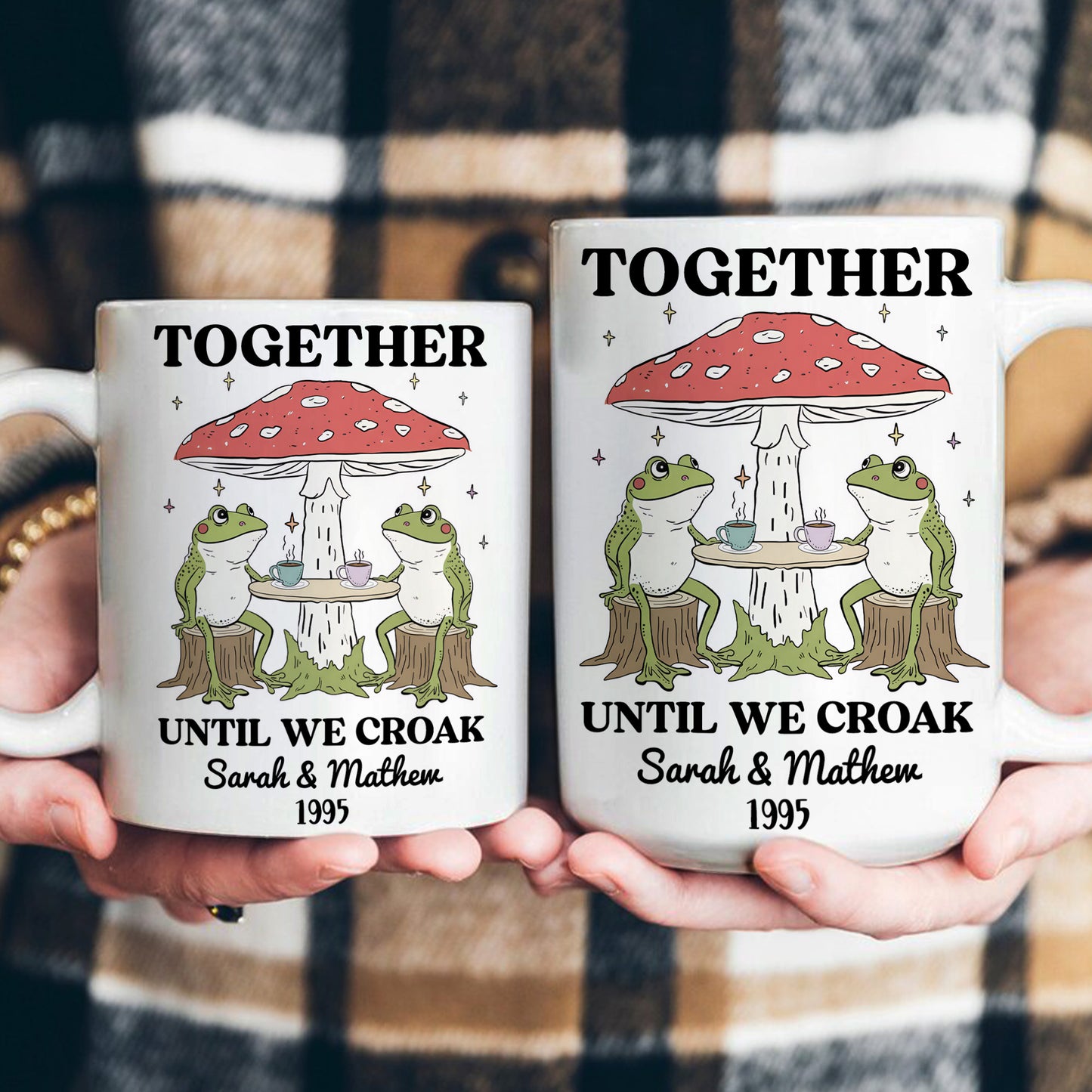 Together Until We Croak Vintage Frog Gift For Him/Her - Personalized Mug