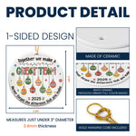 Together We Make A Great Team Thank You Christmas Exchange Gifts - Personalized Ceramic Ornament
