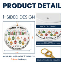 Together We Make A Great Team Thank You Christmas Exchange Gifts - Personalized Ceramic Ornament